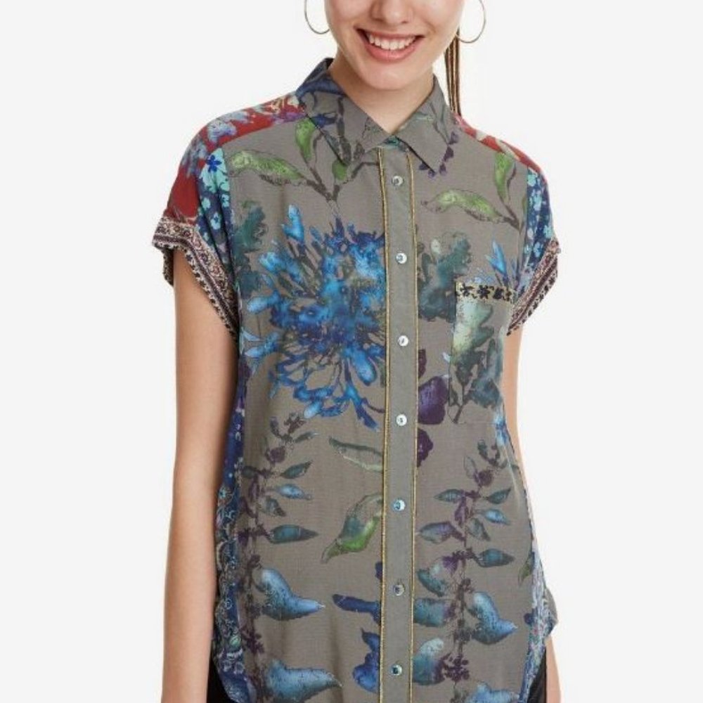 DESIGUAL NWT CAM_NAIARA WATERFALL TOP!